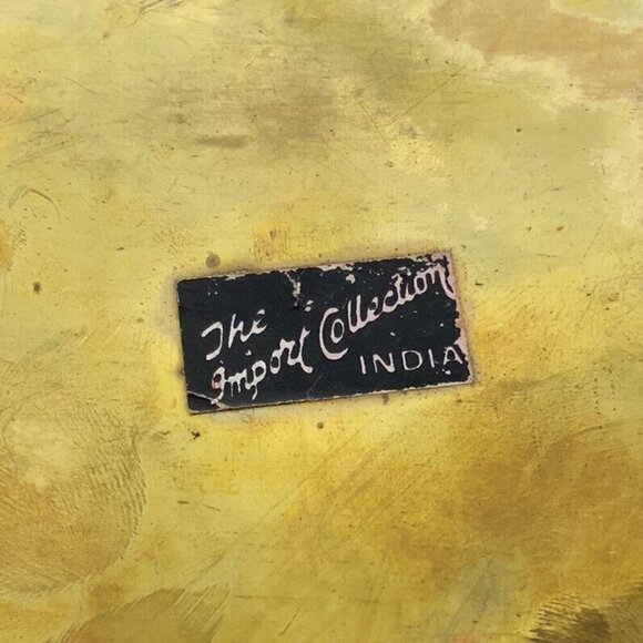 Solid Brass Square Pierced Ribbed Basket From India Decorative Container - Picture 9 of 9